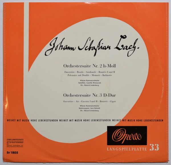 Bach / Wiener Kammerorchester Orchestersuite Nr.2 & Nr.3 AIR Opera LP