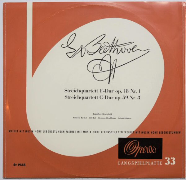 Beethoven / Barchet-Quartett - Streichquartett op. 18 / op. 59 Opera 1938