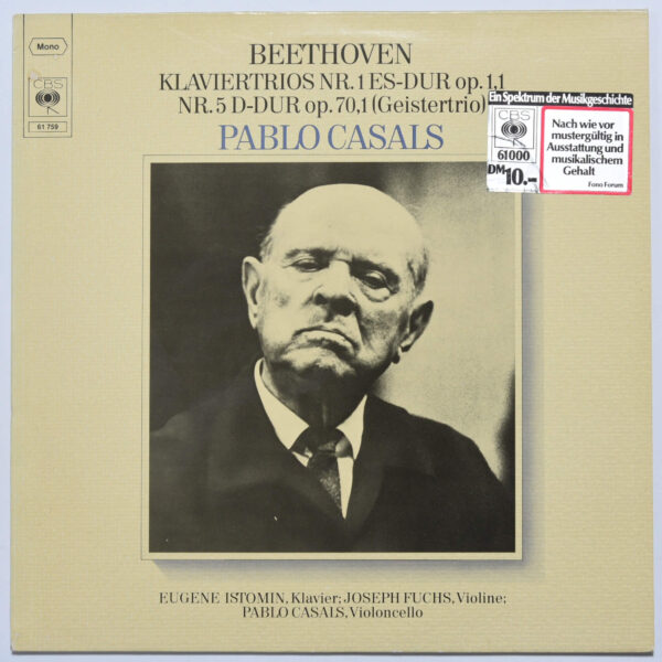 Beethoven / Casals - Klaviertrios Nr. 1 ES-Dur CBS 61 759 Germany