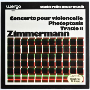 Zimmermann - Concerto Pour Violoncelle Studio Reihe Neuer Musik