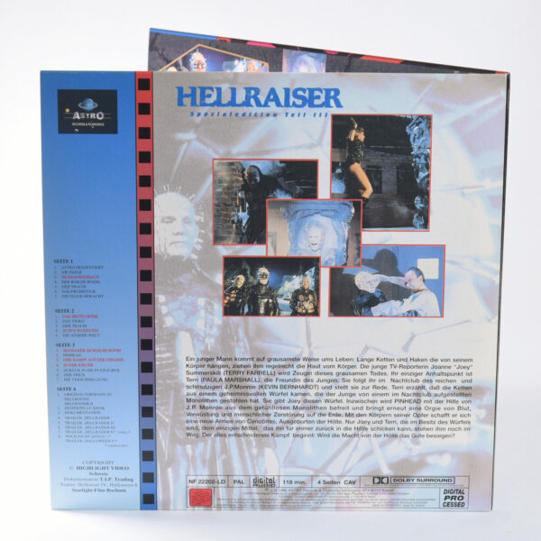 HELLRAISER 3 – 2-Disc Laserdisc