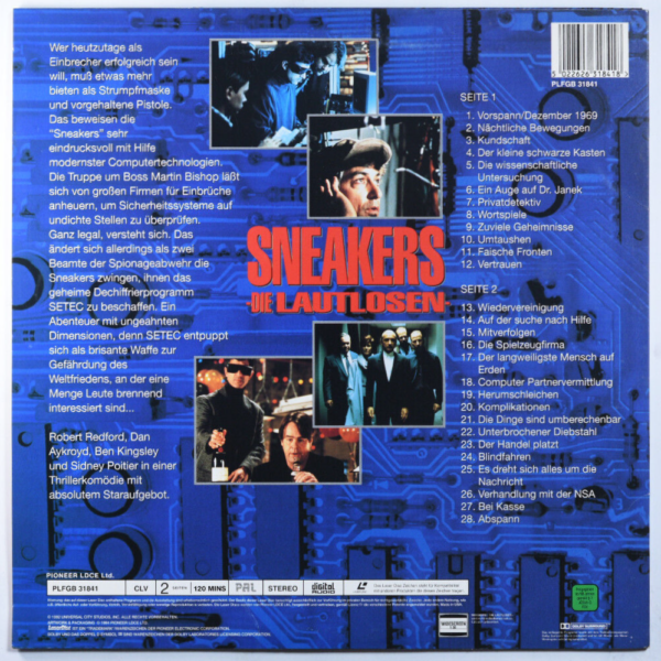 Sneakers - Die Lautlosen – Laserdisc