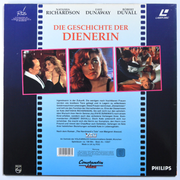Die Geschichte der Dienerin – Laserdisc