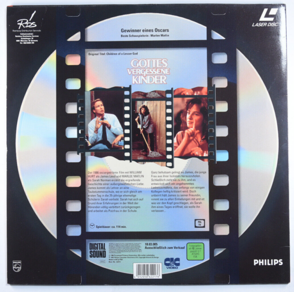 Gottes vergessene Kinder – Laserdisc