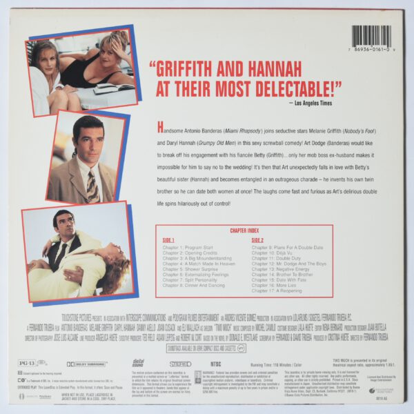 Two Much – Laserdisc