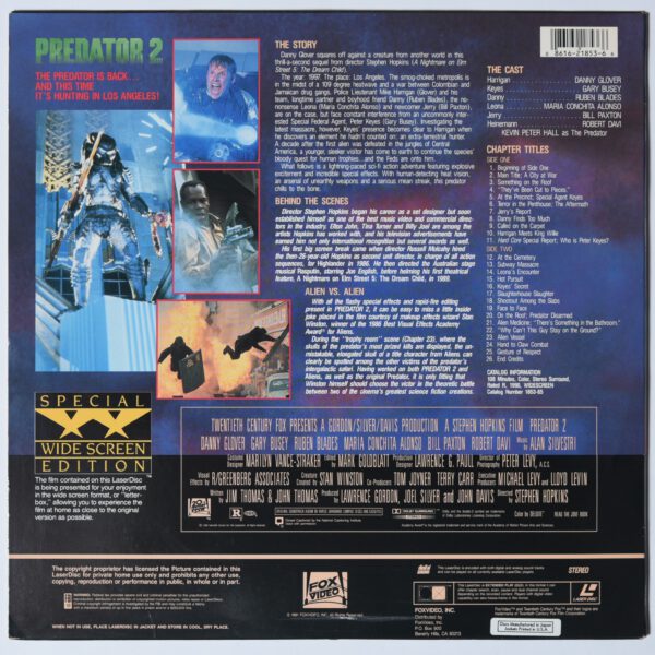 Predator 2 – Laserdisc