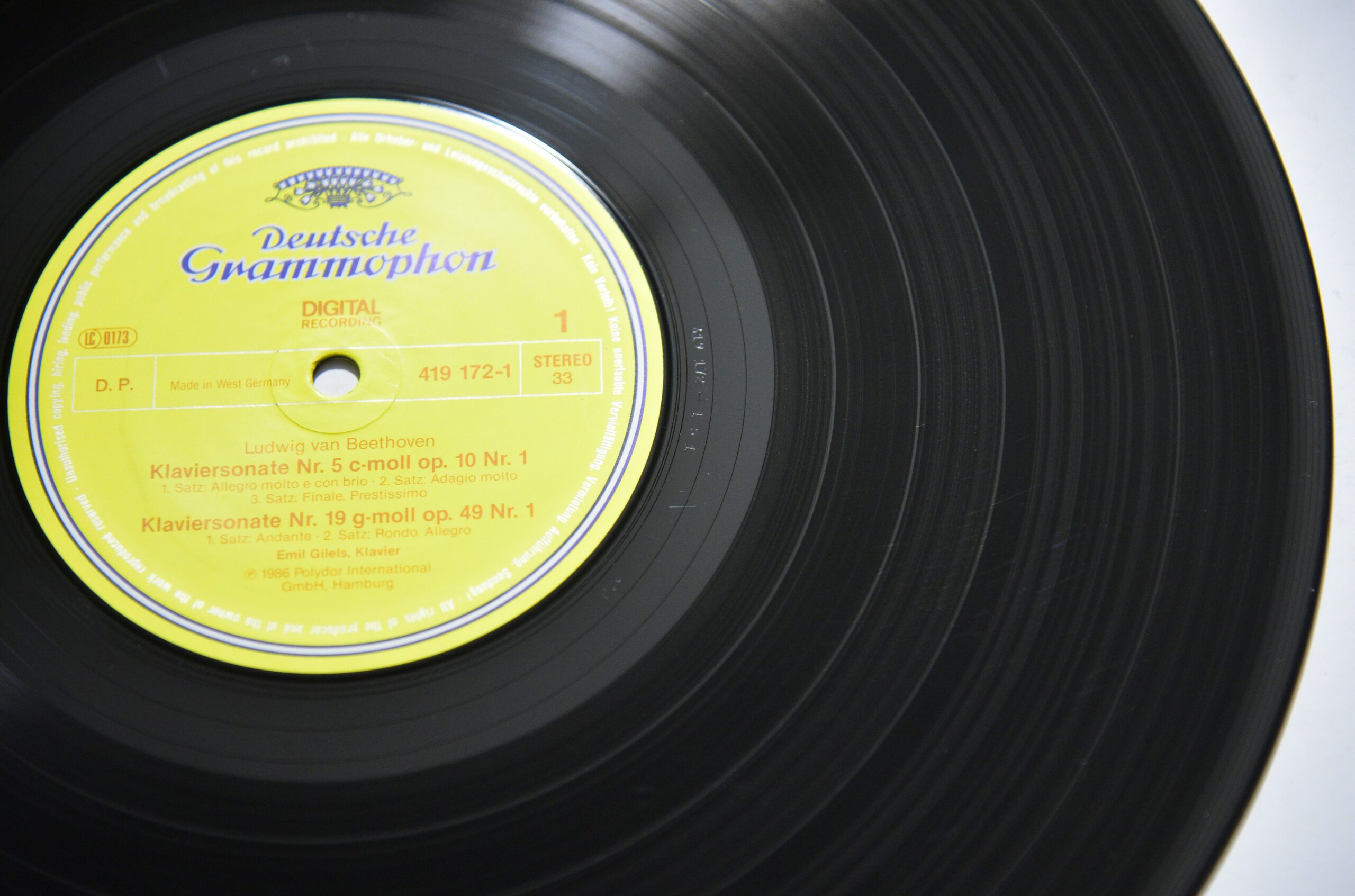 Ludwig van Beethoven / Emil Gilels – Klaviersonaten Nos. 5, 10, 19, 20