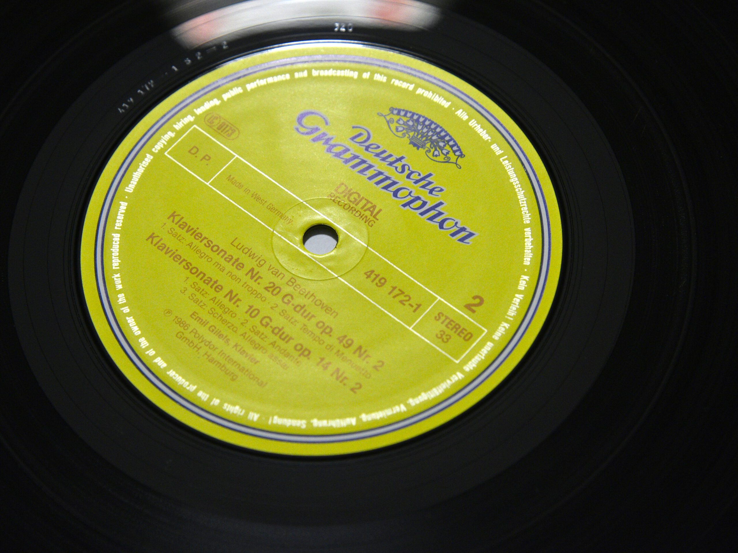 Ludwig van Beethoven / Emil Gilels – Klaviersonaten Nos. 5, 10, 19, 20